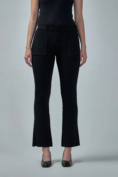 Courrèges Wrap-design Flared Jeans In Black