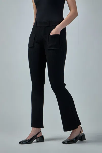 Courrèges Wrap-design Flared Jeans In Black