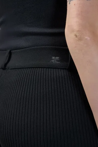 Courrèges Wrap-design Flared Jeans In Black