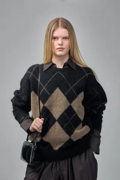 Frenken Argyle-pattern Jumper In Black