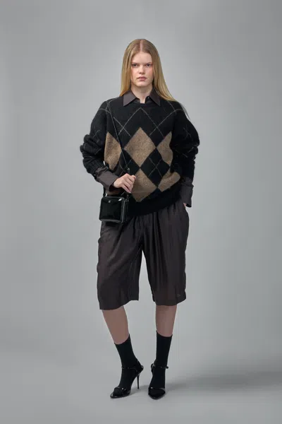 Frenken Argyle-pattern Jumper In Black