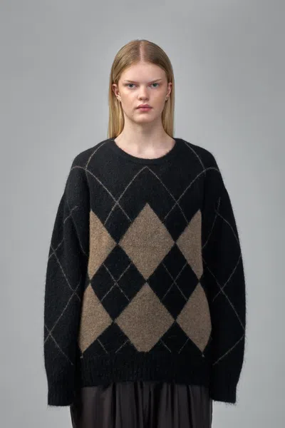 Frenken Argyle-pattern Jumper In Black