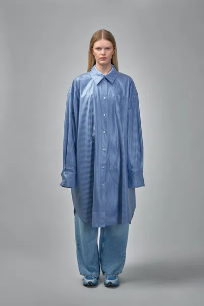 Frenken Big Overcoat In Blue