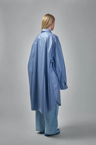 Frenken Big Overcoat In Blue