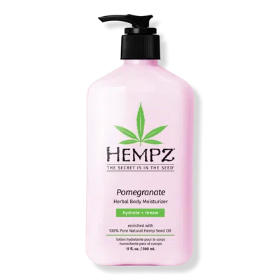 Hempz Pomegranate Herbal Body Moisturizer 17 Oz. In Transparent