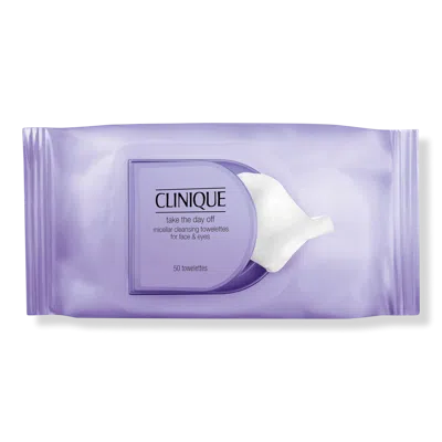 Clinique Take The Day Off Micellar Cleansing Towelettes For Face & Eyes Makeup Remover, 50 Towelettes