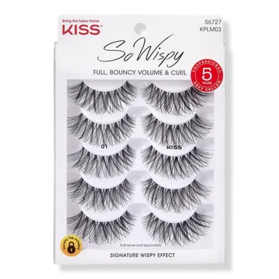 Kiss So Wispy False Eyelashes Multipack, 5 Pairs - #01
