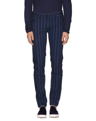 Shop Dolce & Gabbana Man Denim Pants Midnight Blue Size 28 Cotton, Elastane, Calfskin