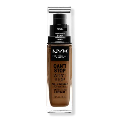 Nyx Professional Makeup Can't Stop Won't Stop 24hr Full Coverage Matte Foundation - Sienna In Brown