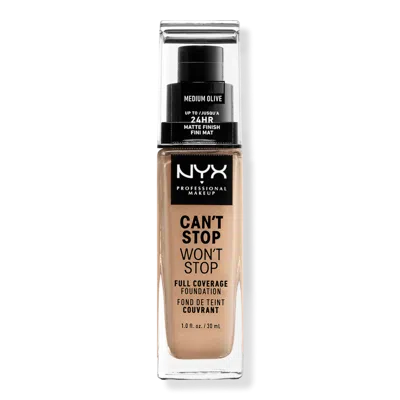 Nyx Professional Makeup Can't Stop Won't Stop 24hr Full Coverage Matte Foundation - Medium Olive In Green