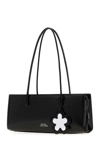 Marc Jacobs The Mirror Satchel Leather Shoulder Bag In Black