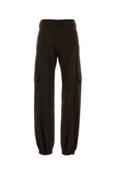 Pt Torino Brown Stretch Polyester Blend Cargo Pant In Brown