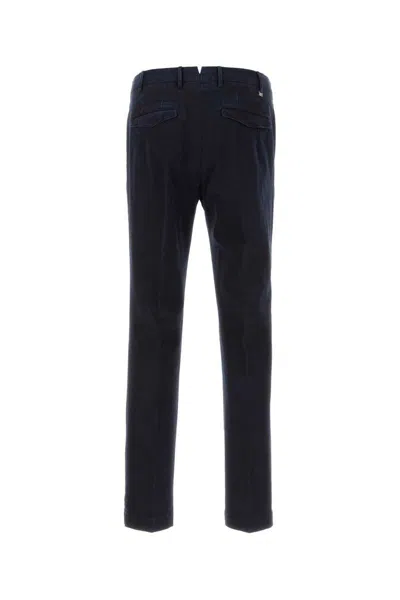 Pt Torino Midnight Blue Stretch Modal Blend Pant In Black