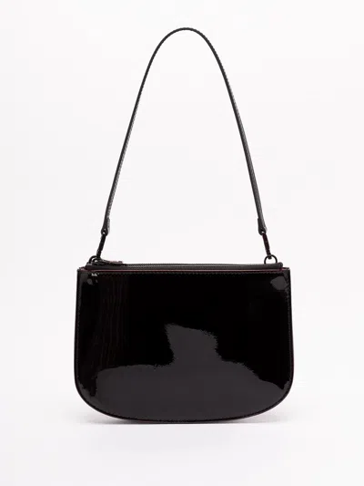 Diesel 1dr 20. Twin Shoulder Bag In Black Leather In Black