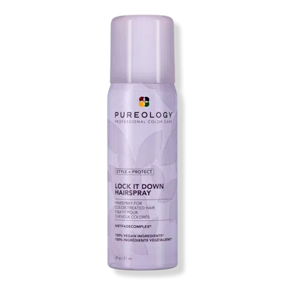 Pureology Lock It Down Strong Hold Hairspray For All-day Hold In White