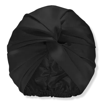 Slip Pure Silk Turban - Black In Black
