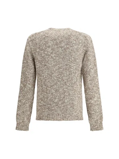 Dolce & Gabbana Fine-gauge Wool Crew Neck Pullover In Neutral