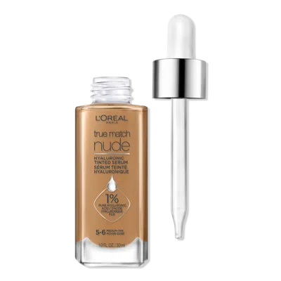 L'oreal True Match Nude Hyaluronic Tinted Serum - 5-6 Medium Tan In Brown