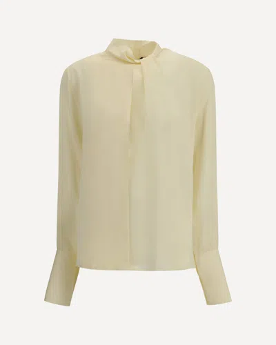 Tom Ford Silk Georgette Blouse In Neutral