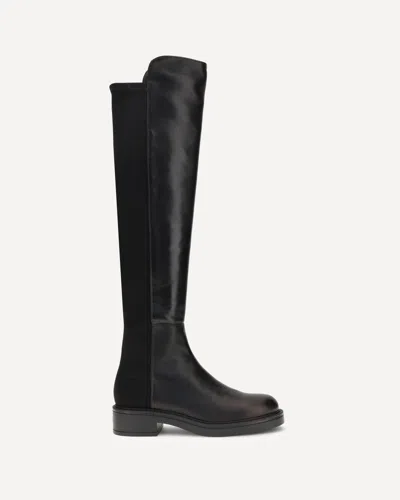 Stuart Weitzman High Boots With Round Toe And Block Heel In Black