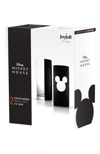 Joyjolt Disney Luxury Highball Glasses In Black