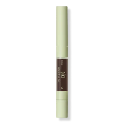 Pixi Natural Brow Duo 2-in-1 Eyebrow Pencil & Gel - Deep Brunette In Brown