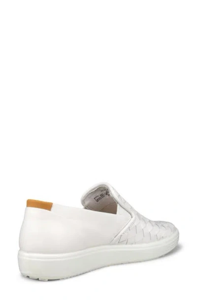 Ecco Soft 7 3.0 Slip-on Sneaker In White