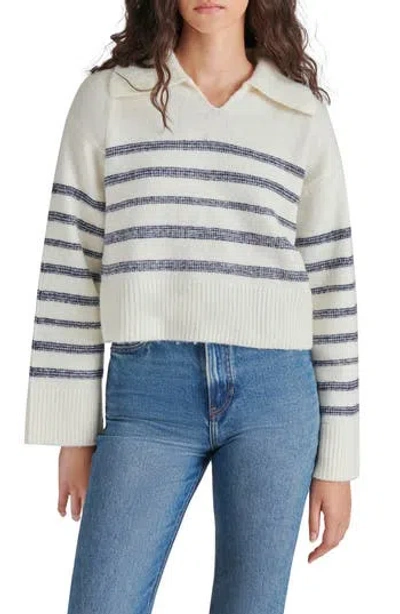 Steve Madden Esther Stripe Sweater In White