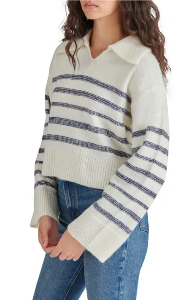 Steve Madden Esther Stripe Sweater In White