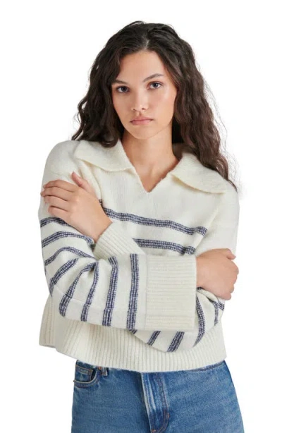 Steve Madden Esther Stripe Sweater In White