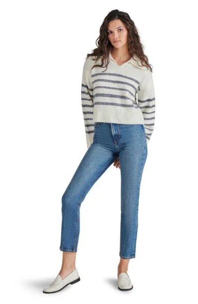 Steve Madden Esther Stripe Sweater In White