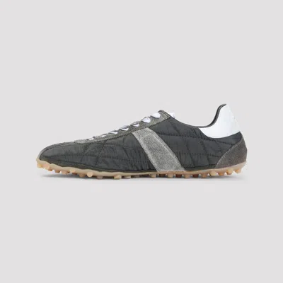 Maison Margiela Quilted-texture Sneakers With Rugged Sole And Suede Overlays In Gray