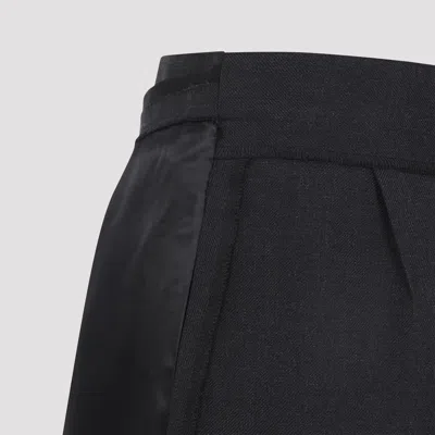 Maison Margiela Midi Skirt Woman Carbon Melange And Black In Black