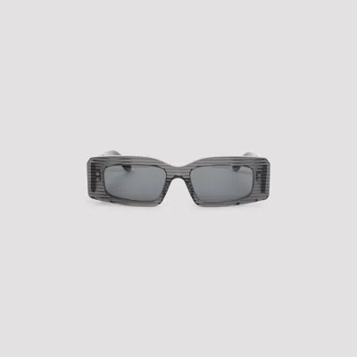 Alaïa Rectangular Frame Sunglasses Striped Pattern In Gray