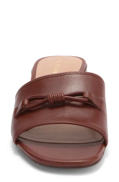 Cole Haan Cailyn Bow Mule Leather Sandal In Brown