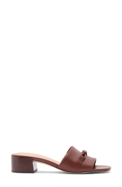Cole Haan Cailyn Bow Mule Leather Sandal In Brown