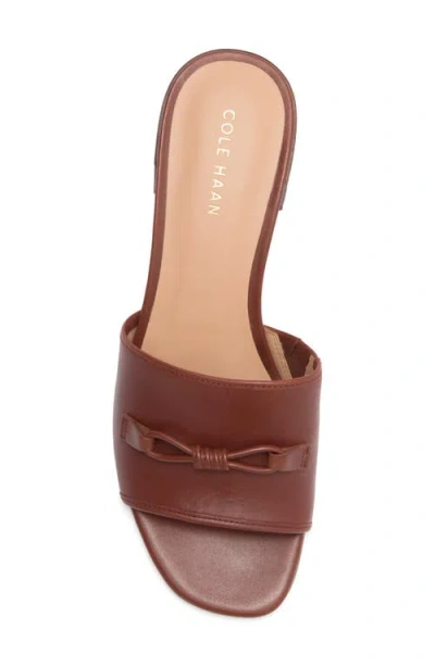 Cole Haan Cailyn Bow Mule Leather Sandal In Brown