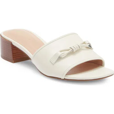 Cole Haan Cailyn Bow Mule Leather Sandal In White