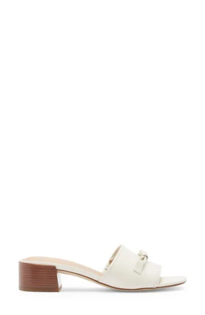 Cole Haan Cailyn Bow Mule Leather Sandal In White