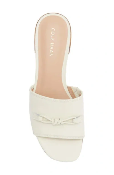 Cole Haan Cailyn Bow Mule Leather Sandal In White