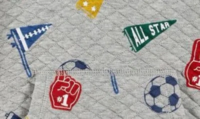 Andy & Evan Kids' Varsity Lounge Hoodie & Joggers Set In Gray