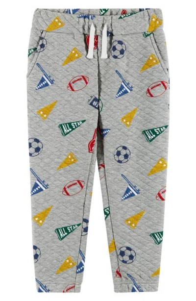 Andy & Evan Kids' Varsity Lounge Hoodie & Joggers Set In Gray