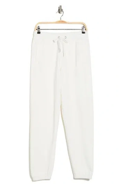 Calvin Klein Performance High Waist Relaxed Cotton Blend Sweatpants In White