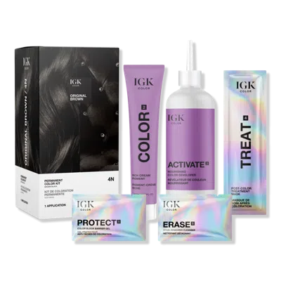 Igk Permanent Color Kit - 4n Original Brown In Multi