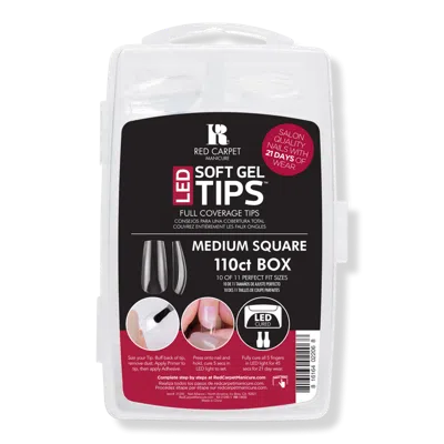 Red Carpet Manicure Led Soft Gel Medium Square Nail Tips