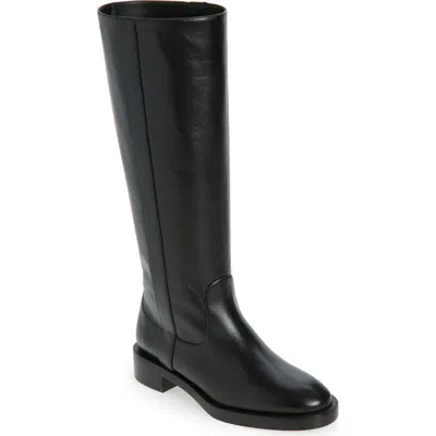 Stuart Weitzman Leather Knee-high Riding Boot In Black