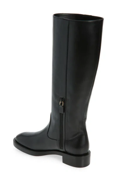 Stuart Weitzman Leather Knee-high Riding Boot In Black