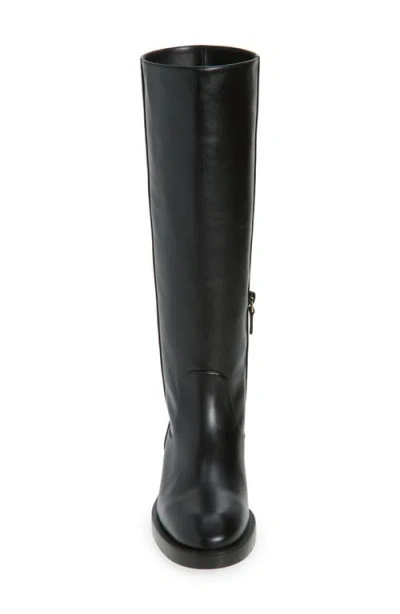 Stuart Weitzman Leather Knee-high Riding Boot In Black