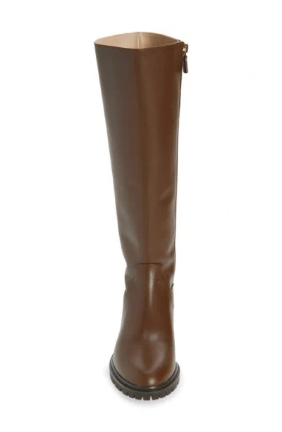 Stuart Weitzman City Zip Knee High Boot In Brown