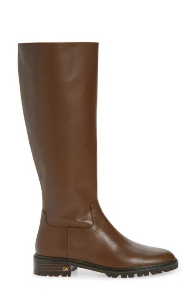 Stuart Weitzman City Zip Knee High Boot In Brown